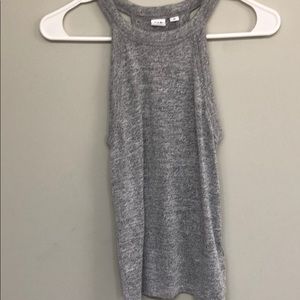 Gray halter tank top